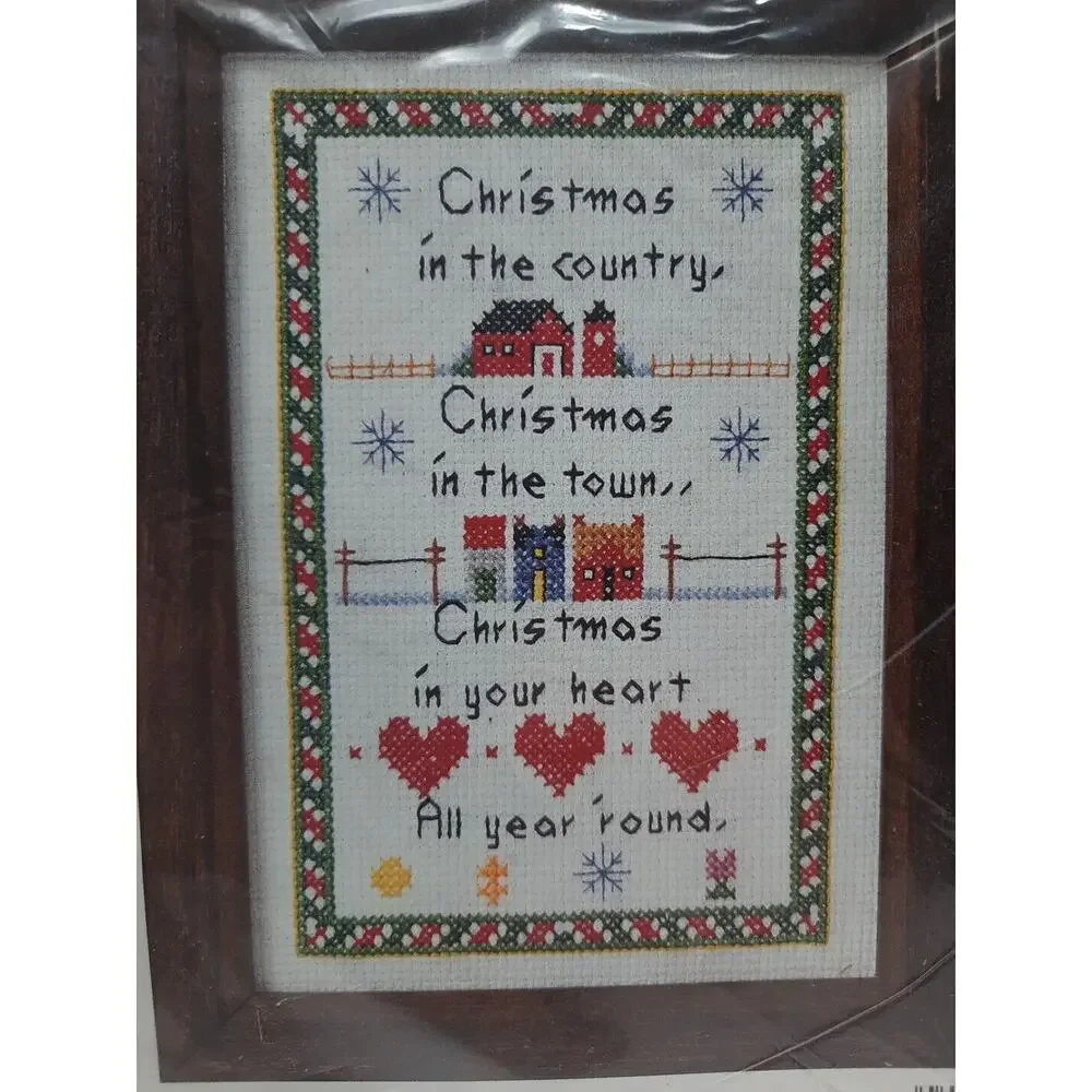 Counted Thread Cross Stitch Kit Christmas In Your Heart Vintage